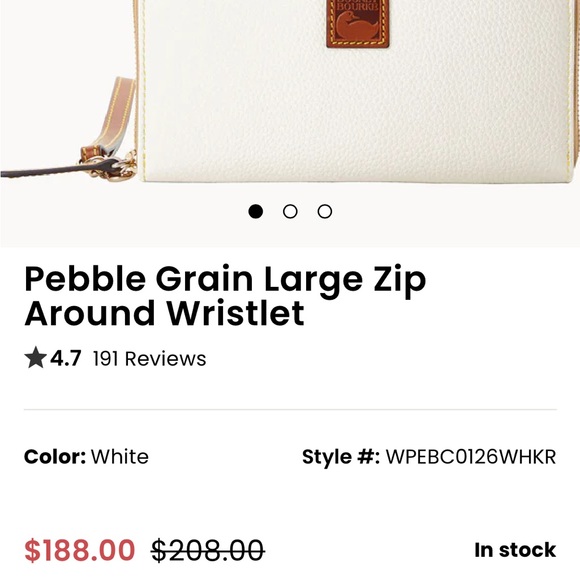 Dooney & Bourke Pebble Grain Large Zip Around Wristlet